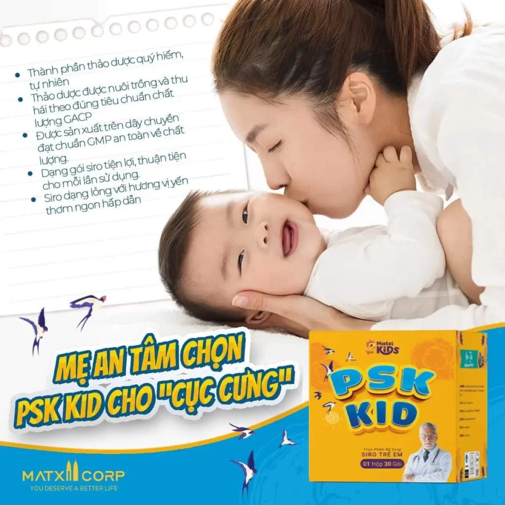 Siro PSK Kid giúp bé ăn ngon phát triển toàn diện