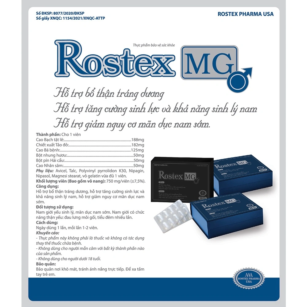 Viên uống Rostex MG có tốt không? giá bao nhiêu?